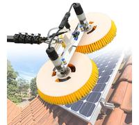 Double Head Solar Panel Cleaning Brush Automatic,26.3 ft 29.5 ft 32.8 ft Retractable Store Signs Washing Sets Rotation,70 cm Cleaning Width,Mains-10m/32.8ft