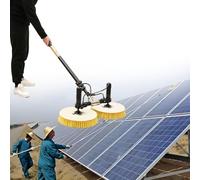 Double Head Solar Panel Cleaning Machine, Electric Water Fed Pole Kit for Telescopic PV Panel Wash, Cleaner Robot Tool (3.5m)