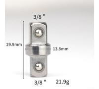 Double Head Square Drive Adapter Set 1/4" 3/8" 1/2" for Ratcheting | Double Head Socket Tool Mechanic Tool Accessory Torque Transfer Coupler Auto Repair Hand Tool