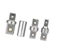 Double Head Steel Socket Converter 1/4 to 3/8 Or 1/2Inch Square Drives Adapters Set for Mechanics and Craft Enthusiasts Multiple Size Socket Conversion Set