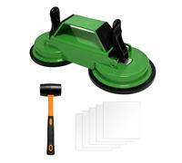 Double Head Suction Cup Gripper Build with Metal Frame and Soft Rubber Pad for Reliably Surfaces Grip Glass Lifting Suction Cup