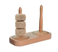 Double Head Yarn Holder - Wooden Crochet Thread Dispenser Spinner | Ideal Storage and Organization Tool for Knitting, Crocheting, Embroidery, Handcraft, Hobby Studio, Work or Home Gift Craft