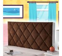 Double Headboard Cover Single Bed Kids Bed Headboard Cover Grey Stretch Bed Headboard Covers White Grey Velvet for Bed Headboard Dustproof Solid Color Quilted,brown-150cm