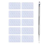 Double-Headed Beveled Cuticle Pusher, Total Length 13.9 cm, Nail Cuticle Remover, Manicure Special Push-Pull Dead Skin Removal, Comes with 100 Front Sanding Sheets