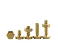 Double headed bolt Hex Bolts and Nuts Set Head 2 Sets M8 M10 M12 Brass External Hexagonal Screws Hexagon Outer Six Corner Combination Set(M10 30mm)
