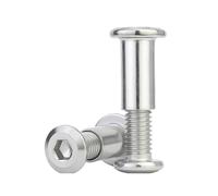 Double headed bolt Hex Bolts and Nuts Set,Head 304 Stainless Steel Flat Hexagon Socket Head Screw Furniture Rivet Connector Insert Joint Sleeve Cap Nut M2~M8 30mm(M8(D10mm) 30mm)