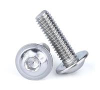Double headed bolt Hex Serrated Flange Bolts,Flanged Set Screw Hexagon Households Machine 10pcs Allen Stainless Steel Half Round button Head with Washer Socket M3 M4 M5 M6 M8 M10(M5x5mm)