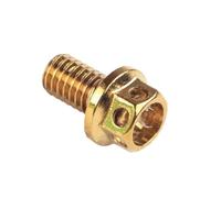 Double headed bolt Hex Serrated Flange Bolts,Flanged Set Screw Hexagon Households Machine 2Pcs Hollow Head Outer Screws Ti Fastener M6 M8X20/25/35/40/45/50/55mm(M6x10mm)