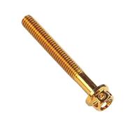 Double headed bolt Hex Serrated Flange Bolts,Flanged Set Screw Hexagon Households Machine 2Pcs Hollow Head Outer Screws Ti Fastener M6 M8X20/25/35/40/45/50/55mm(M6x45mm)