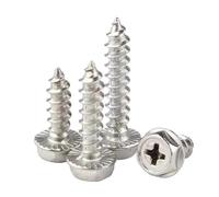 Double headed bolt Hex Serrated Flange Bolts,Flanged Set Screw Hexagon Households Machine M3 M4 M5 M6 Stainless Steel Self-Tapping Phillips Hexagonal Cross Head Screws 5Pcs(30mmxM6)