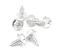 Double headed bolt Hex Serrated Flange Bolts,Flanged Set Screw Hexagon Households Machine M4 M5 Phillips Self Tapping Head Cross Socket White Zinc Screws 5Pcs(M5x30mm)