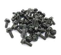 Double headed bolt Hex Serrated Flange Bolts,Flanged Set Screw Hexagon Households Machine M6 Phillips External With Pad Head Screws 10Pcs(M6x20mm)