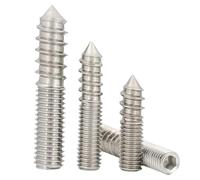 Double Headed Bolts Self-Tapping Screw, Double Head Self Tapping Screws M4 M5 M6 Stainless Steel 30-60mm Hex Socket For Wood(M6x50mm)
