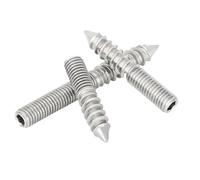 Double Headed Bolts Self-Tapping Screw, Double Head Self Tapping Screws Stainless Steel M4-M8 30-50mm Hex Socket Pack Of 20(30MM-M6)