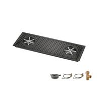 Double Headed Cup Washer Automatic Glass Rinser Cleaner for Coffee Shop, Pitcher Rinser Cleaner Sink Attachment Accessories for Home Bar(Black)