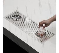 Double Headed Cup Washer Automatic Glass Rinser Cleaner for Coffee Shop, Pitcher Rinser Cleaner Sink Attachment Accessories for Home Bar(Silver)