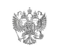 Double Headed Eagle Brooch Heraldic Lapel Pin for Men Suit Accessory
