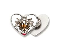 double-headed eagle emblem eu Heart Metal Pin Brooch Clip Love
