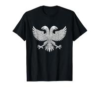 Double Headed Eagle Heraldry Line Art Emblem T-Shirt