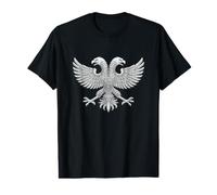 Double Headed Eagle Heraldry Line Art Emblem Value Graphic T-Shirt