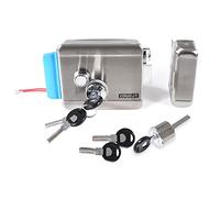 Double Headed Electric Control Lock, DC12V Electric Electronic Security Lock Positive Anti-Theft Door Lock, Stainless Steel Lock Body 6pcs Keys E-Lock for Access Control System Video Intercom Kits