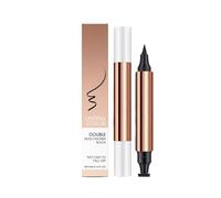 Double Headed Eyeliner Long Lasting Black - Smoke-Proof, Water-Resistant, Easy Application with Retractable Tip, Compact and Portable Design - 4ml / 4ml