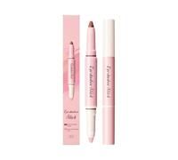 Double-headed Eyeshadow Stick, Natural Color, Waterproof Fine Matte Portable Eyeshadow Stick, Smooth Texture Soft Creamy Pen, Long Lasting Effect (A)