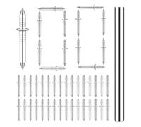 Double Headed Finishing Nails | 100 x Invisible Skirting Screws No - Double Pointed Tips with Sleeve - for Home Renovation DIY Bedroom Garage Apartment Farm