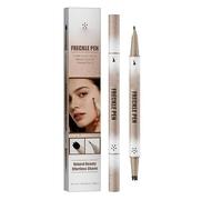 Double Headed Freckle Pen, 2 in 1 Freckle Stamp & Eyebrow Pen,Waterproof Smudge-Proof Fake Freckle Makeup Tool,Makeup for Natural Look,Convenient & Easy to Use (Coffee)