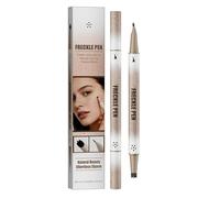 Double Headed Freckle Pen, 2 in 1 Freckle Stamp & Eyebrow Pen,Waterproof Smudge-Proof Fake Freckle Makeup Tool,Makeup for Natural Look,Convenient & Easy to Use (Light Brown)