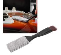 Double Headed Guitar Fret Brush Dust Cleaner, String Cleaning Tool for Maintenance with Cloth and Hair Brushes Prolongs String Service Life for Various Instruments