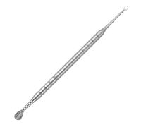 Double-Headed Nail Pusher Scraper, Stainless Steel Cuticle Dead Skin Remover, Circle Bevel Shovel Manicure Exfoliation Tool