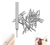 Double-Headed Nails, 50PCS Double-Head Skirting Thread Seamless Nail No Trace Nails Sheep Horn Nails Skirting Line Nails Invisible Security Screws with Nail Specific Sleeve Tool