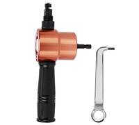 Double - Headed Sheet Metal Nibbler, Cordless Drill Cutting Tool Accessory for Steel Stainless Copper Aluminum up to 2mm, with Wrench for Auto Repair and Metal