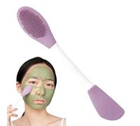 Double Headed Silicone Face Soil Cleaning Brush - Soft Exfoliating Tool Spa Beauty Skin Care Nose Pore Makeup Removal Applicator Portable Hygienic Massage Accessories Home Travel