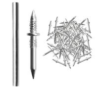 Double Headed Skirting Board Nails | 100pcs Invisible Skirting Board Nail - Invisible Security Screws With Tool Sleeve for Wall Skirting Board Wooden Furniture Chairs Sofas Night Tables Photo Frames