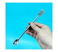 Double-headed stainless steel medicine spoon,Length 20cm, Stainless steel reagent spoon, A spoon at one end, A shovel at the other