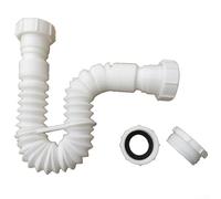 Double-Headed Water Pipes Kit, Double-Headed Pipe Sink Drain Pipe Flexible Pipe Connector 45mm Inlet Diameter