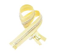 Double-headed zipper, sewing zips,invisible zipper,Metal Zipper, 1pc 60cm 10# Rhinestone-Embellished Open-end Colorful Zipper for Down Jacket, Coat, Bag Sewing DIY Accessory, Blue, 60cm (Color : Blauw