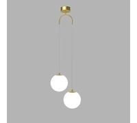 Double Heads Pendant Lighting Modern White Glass Pendant Lights Globe Chandelier Modern Minimalist Pendant Light Bedroom Bedside Hanging Lamp Adjustable Household Kitchen Hanging Suspension Lighting