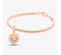 Double Heart Dangle Charm AM-2THB032006 Rosa Lea Rose Gold One Size
