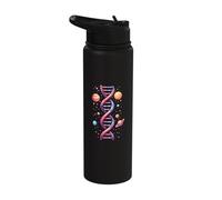 Double Helix DNA and Space Astronomical Stainless Steel Insulated Water Bottle
