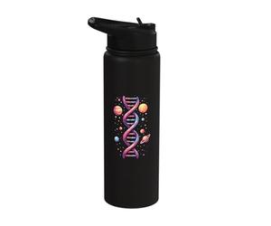 Double Helix DNA and Space Astronomical Stainless Steel Insulated Water Bottle