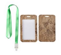 Double Hemisphere ID Card Holders with Green Lanyard, Photocard Holder, Vertical Name Badges Protector for Paramedic, Vertical ID Cards Protector for School, Bus Driver Accessories Teacher Stuff