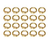Double Hole Connector Rings, End Beads Tips for Jewelry Making, 20Pcs Alloy Linking Findings for Necklace Bracelet (Gold-6.2 * 6mm)
