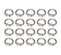 Double Hole Connector Rings, End Beads Tips for Jewelry Making, 20Pcs Alloy Linking Findings for Necklace Bracelet (Silver-8.2 * 7.8mm)