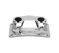 Double Hole Drum Stand Zinc Alloy Connecting Clamp, Drum Extension Bracket with Dual Mounting Holes, Chrome Plated Instrument Mounting Bracket for Drum Kit Accessories
