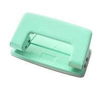 Double Hole Punch, 6mm Professional Ergonomic Design Desktop Paper Punching Tool for Home Office Cardstock Binder or Paper (Mint Green)