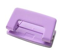 Double Hole Punch, 6mm Professional Ergonomic Design Desktop Paper Punching Tool for Home Office Cardstock or Paper (Purple)