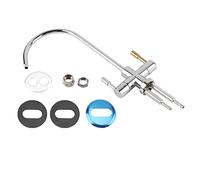 Double Hole Sink Water Filter Faucet, 2 Handle Stainless Steel Kitchen Faucet, 360-Degree Rotation, for RO Reverse Osmosis Under Counter Filtration